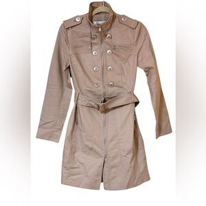 Kenneth Cole New York Beige Belted Trench Coat XS